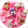 Fondant Babyshower Mal - Siliconen Baby En Kindje Thema Vorm - Fondant / Marsepein / Chocolade / Zeep Kinderwagen Fles Speen - Voor Decoratie Van Taart, Cupcakes En Cake Bij Een Geboorte