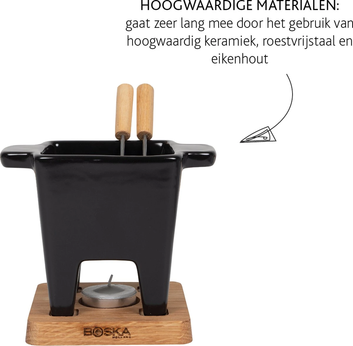 Boska Tapas Fondueset Nero - Fondueset - Voor 175 Gram Kaas - 300 Ml 3 Boska Tapas Fondueset Nero - Fondueset - Voor 175 Gram Kaas - 300 Ml - Afbeelding 3