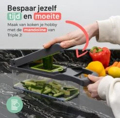 Triple J® Multi Functionele Mandoline Keukensnijder - Groentesnijder - Keukenmachine - Snijmachine - Rasp - Keuken Accessoires -Merkloos Winkel 1200x1176 7
