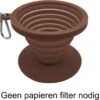 Hikr® Herbruikbare Koffiefilter - Incl. Gratis Katoenen Koffiefilter! - Filter Zonder Papier - Herbruikbaar - Opvouwbaar - Camping & Outdoor - Nr 4 Koffiefilterhouder