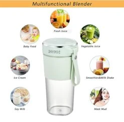 Royalty Line Mini Blender - Smoothie Maker - Compact Blender - Oplaadbare Blender - Accu – USB Oplaadbare Draagbare Mini Blender To Go – Mixer - 350ml - Mint Groen- Ideaal Voor De Zomerdagen -Merkloos Winkel 1200x1178 39