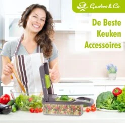 Gastro & Co® 8-Delige Mandoline - Multifunctionele Groentesnijder Inclusief Eiwitscheider & Schoonmaakborstel - Groente & Fruit Snijder - Julienne Keukensnijder - Keuken Snijmachine - Fruitsnijder - Uiensnijder - Patatsnijder - Frietsnijder -Merkloos Winkel 1200x1178 7