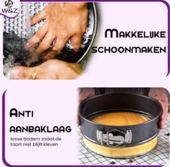 W&Z 6-delige Bakvorm Set - Springvorm - Cakevorm - Bakvormen - Taartvorm - 60 Bakpapieren -Merkloos Winkel 1200x1179 16