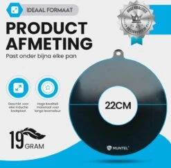 Muntel® Inductie Beschermer – Pannenonderzetter - Set Van 4 - 22CM -Bestendig Tot 240 ºC - Siliconen – Zwart -Merkloos Winkel 1200x1179 18