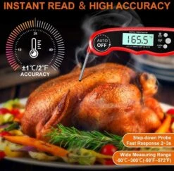 Merkloos Brauch TP900 Digitale Thermometer Voor Keuken, Koken, Voedsel Melk, Vlees, BBQ, Water, Thee Voor Binnen En Buiten, Waterdicht, RVS, Ultrasnel Rood -Merkloos Winkel 1200x1180 18