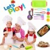 Kinderbakset 18 Delig - Bakset Voor Kinderen - Bakvorm - Bakvormen - Bakken - Cupcake Vormpjes - Cupcakes - Deegroller - Bakkwast - Bakspatel - Set