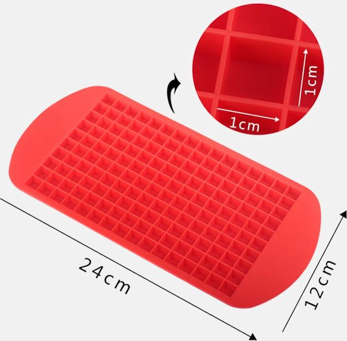 Merkloos Arnillo - Ijsblokjesvorm - 160 Kleine Ijsblokjes - Ijsblokjesvorm Silicone - BPA Vrij - Ijsblokjeshouder - Rood 4 Merkloos Arnillo - Ijsblokjesvorm - 160 Kleine Ijsblokjes - Ijsblokjesvorm Silicone - BPA Vrij - Ijsblokjeshouder - Rood - Afbeelding 4