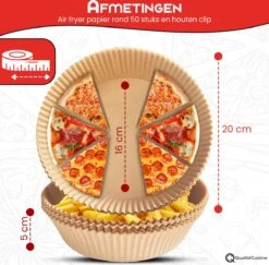 QualitéCuisine | Airfryer Bakpapier | Bakpapier | 50 Stuks | 20 Cm -Merkloos Winkel 1200x1181 36