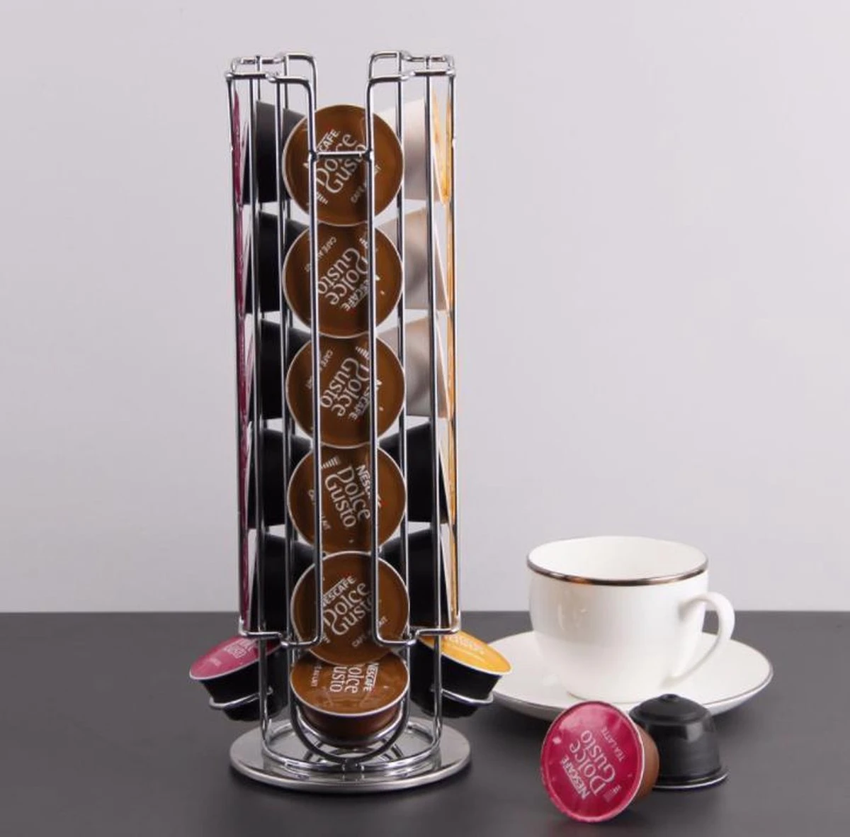Dolce Gusto Cuphouder - Dolce Gusto Capsulehouder - Dolce Gusto - Capsulehouder Dolce Gusto - Draaibaar - Koffie - Zilver - 24 Capsules 9 Dolce Gusto Cuphouder - Dolce Gusto Capsulehouder - Dolce Gusto - Capsulehouder Dolce Gusto - Draaibaar - Koffie - Zilver - 24 Capsules - Afbeelding 9
