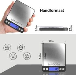 BanGosa Precisie Digitale Weegschaal - 0.01 Tot 500 Gram - Zwart -Merkloos Winkel 1200x1182 16