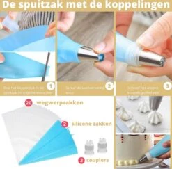 MaxedMore 106-Delige Luxe Taart Decoratie Set - Met E-Book - Benodigdheden Voor Het Decoreren Van Taarten En Cupcakes - Taartdecoratie Voor Verjaardag - Verjaardagstaart Versiering - Draaibaar Taartplateau Op Voet - Nylon En Wegwerp Spuitzak 8 MaxedMore 106-Delige Luxe Taart Decoratie Set - Met E-Book - Benodigdheden Voor Het Decoreren Van Taarten En Cupcakes - Taartdecoratie Voor Verjaardag - Verjaardagstaart Versiering - Draaibaar Taartplateau Op Voet - Nylon En Wegwerp Spuitzak -Merkloos Winkel 1200x1182 19