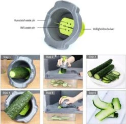 Mandoline - Groentesnijder - Groentehakker - Multifunctioneel - Snijmachine Groenten En Fruit - Uiensnijder - Keukensnijder - Fruitsnijder -Merkloos Winkel 1200x1182 7
