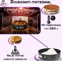 W&Z 6-delige Bakvorm Set - Springvorm - Cakevorm - Bakvormen - Taartvorm - 60 Bakpapieren -Merkloos Winkel 1200x1183 22