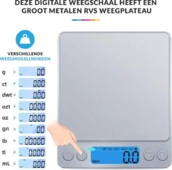 Keukenweegschaal Digitaal Met Kom - Precisie Weegschaal RVS - 2000g X 0.1g -Merkloos Winkel 1200x1185 11