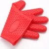Merkloos Hittebestendige Siliconen Ovenwant - Antislip BBQ & Keuken Handschoenen - 2 Stuks - Rood