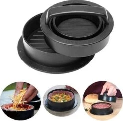 Hamburgerpers 3-in-1 Inclusief 100 Vellen Wax Papier - Hamburger Pers - Burger Press - Bbq Accesoires - Hamburgermaker 8 Hamburgerpers 3-in-1 Inclusief 100 Vellen Wax Papier - Hamburger Pers - Burger Press - Bbq Accesoires - Hamburgermaker -Merkloos Winkel 1200x1186 10
