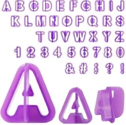 Fondant Uitstekers Set 40 Delig Met Alfabet En Cijfers Voor Het Professioneel Garneren Van Taarten En Cake