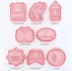 Merkloos Suikerfeest Ramadan | Koekjes Uitstekers | Koekjesvorm | Uitstekers Fondant | Uitsteekvorm | Cookie Cutter