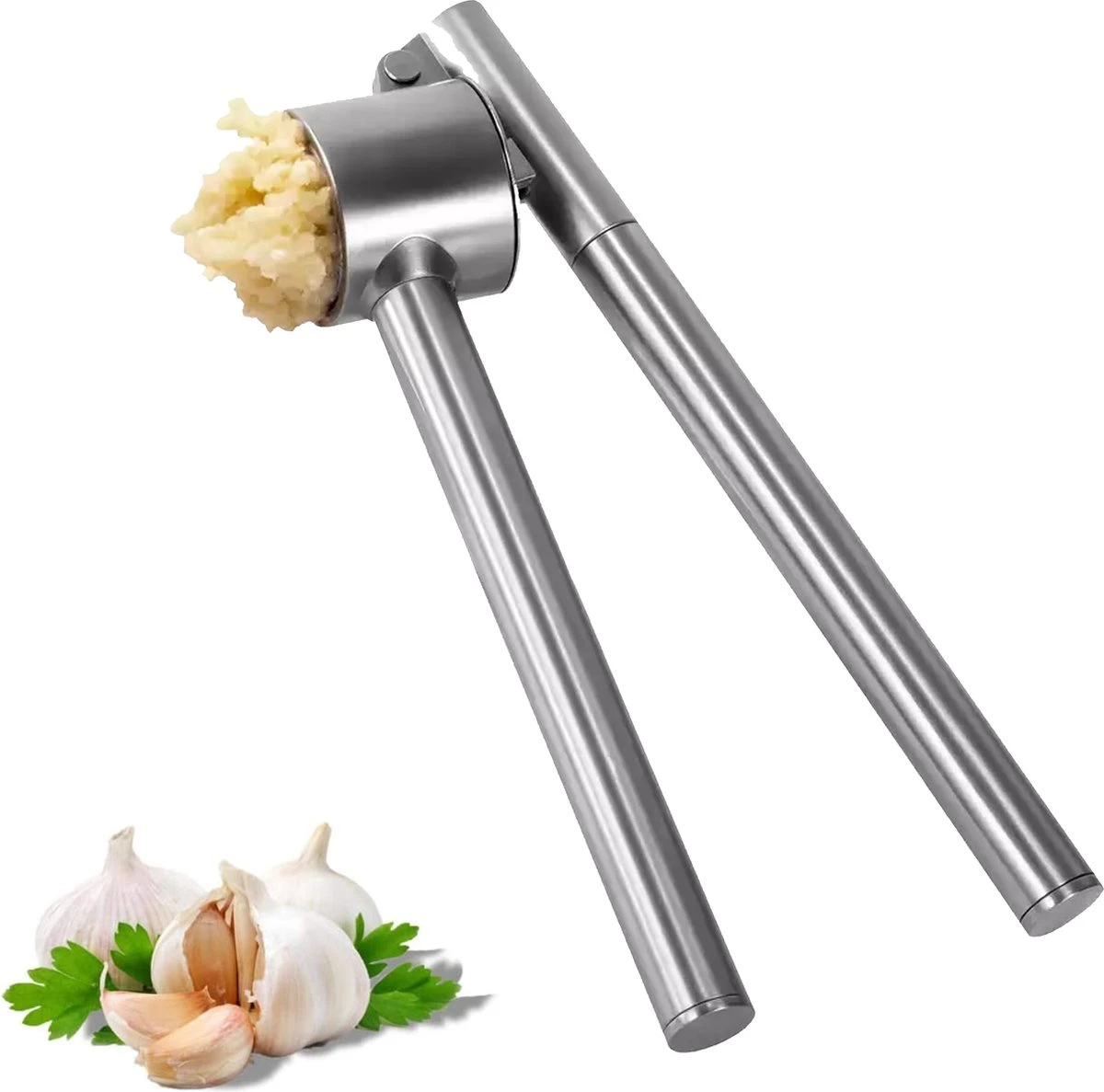 Knoflookpers - Gemberpers - RVS - Vaatwasserbestendig - Hoogwaardig Roestvrijstaal 1 Knoflookpers - Gemberpers - RVS - Vaatwasserbestendig - Hoogwaardig Roestvrijstaal