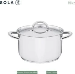 Sola Pannenset Blizz - 4 Delig - Ø Cm - Zilver - RVS - Sandwichbodem -Merkloos Winkel 1200x1187 8