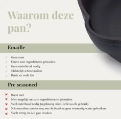 Belluci - Ø26cm - Koekenpan - Skillet + Deksel Geëmailleerde Gietijzeren Pan Voor BBQ En Inductie Incl. Accessoires - Hapjespan - Braadpan -Merkloos Winkel 1200x1187 9