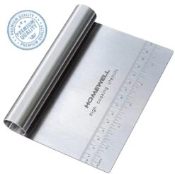 Homewell® RVS - Deegschraper - Deegsteker - Deegkrabber - Groentesnijder - Pizza Mes - Deegsnijder - Cake & Taart Schraper