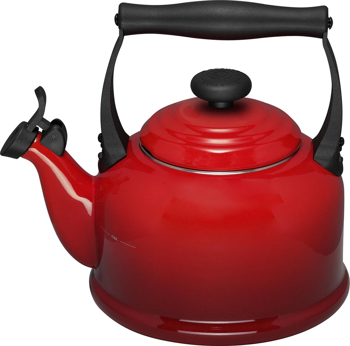 Le Creuset Tradition Fluitketel - 2.1 L - Kersenrood 1 Le Creuset Tradition Fluitketel - 2.1 L - Kersenrood