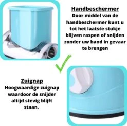 Mandoline Groentesnijder- Slicer Dicer - Rasper - Keukensnijder - Kaasrasp – Trommelrasp - Blauw -Merkloos Winkel 1200x1188 4