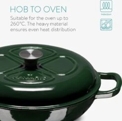 Navaris Gietijzeren Stoofpan Met Deksel- 3,5 Liter Gietijzeren Ovenschaal Van Email - Geschikt Voor Alle Warmtebronnen - Groen 11 Navaris Gietijzeren Stoofpan Met Deksel- 3,5 Liter Gietijzeren Ovenschaal Van Email - Geschikt Voor Alle Warmtebronnen - Groen -Merkloos Winkel 1200x1189 6