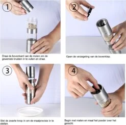 Merkloos Peper- En Zoutmolen- 2 In 1 - RVS - 22 X 5,2 Cm -Merkloos Winkel 1200x1190 11