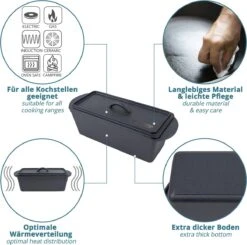 Cast Iron Bread Pan With Lid - Dutch Oven Box Pan Square - Cast Iron Baking Pan Rectangular +Oven Gloves 12 Cast Iron Bread Pan With Lid - Dutch Oven Box Pan Square - Cast Iron Baking Pan Rectangular +Oven Gloves -Merkloos Winkel 1200x1190 29