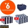 Zavelo 6x Theedoeken En 6x Keukendoeken Set + 6x VAATDOEKJES - 6x Theedoeken - 6x Keukendoeken - Blauw
