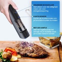 Goga Elektrische Pepermolen En Zoutmolen – Pepermolen – Zoutmolen – Verstelbaar – Zwart – Elektrisch – Kruidenmolen - Automatisch -Set Van 2 -Merkloos Winkel 1200x1191 17