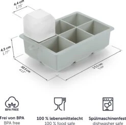 Blumtal IJsblokjesvorm - 2 X 6 IJsblokjes - Hoogwaardig Siliconen - 12 Stuks - 4,4 Cm - Ultimate Grey - Grijs / Geel -Merkloos Winkel 1200x1191 23