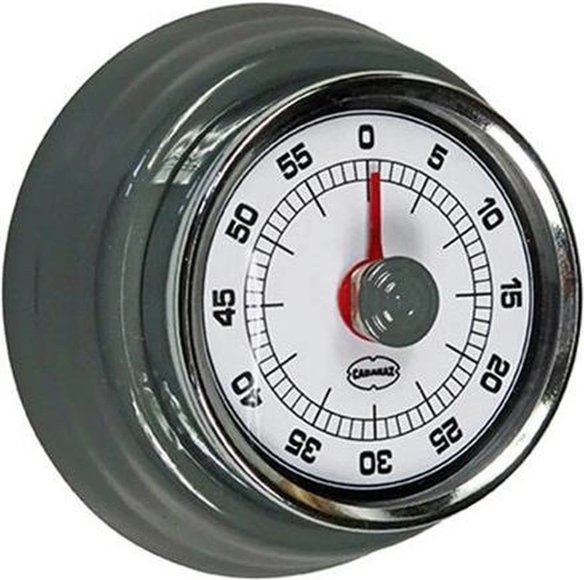 CABANAZ - Mechanische Kookwekker, Metaal Met Magneet, KITCHEN TIMER, Grijs 1 CABANAZ - Mechanische Kookwekker, Metaal Met Magneet, KITCHEN TIMER, Grijs