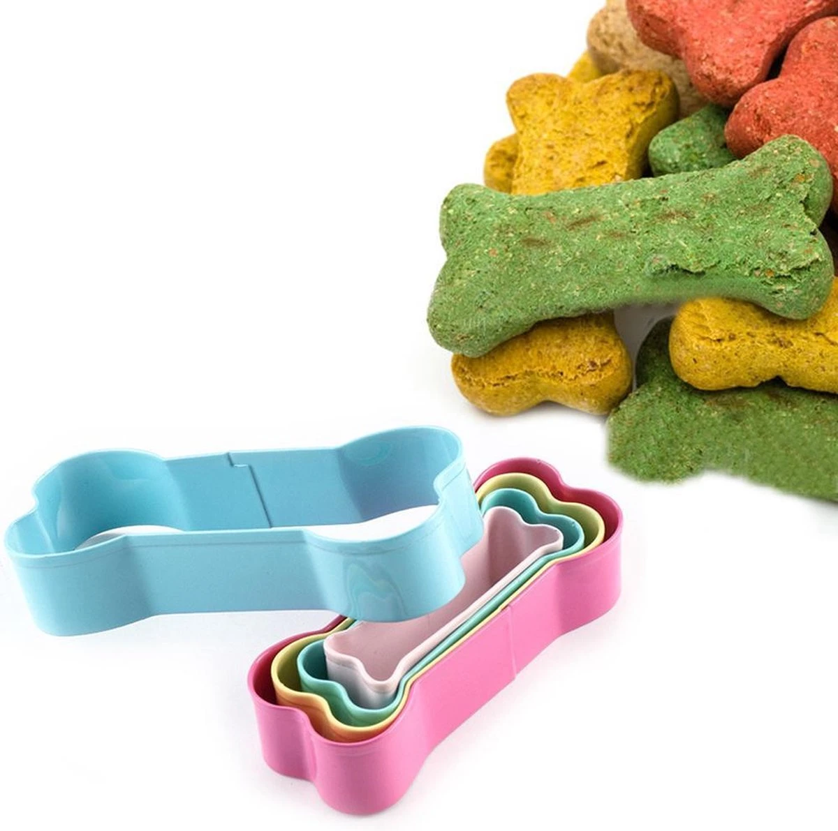 Hondenbot Uitsteekvormpjes 5 STUKS! 2 Hondenbot Uitsteekvormpjes 5 STUKS! - Afbeelding 2