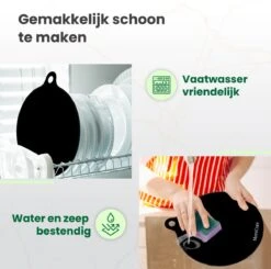 MoreCore Inductie Beschermer - Afdekplaat Voor Kookplaat - 5 Stuks - Inductie Mat - Onderzetter- Inductie Pannen - Hittebestendig Tot 240 ºC - Zwart -Merkloos Winkel 1200x1191 44