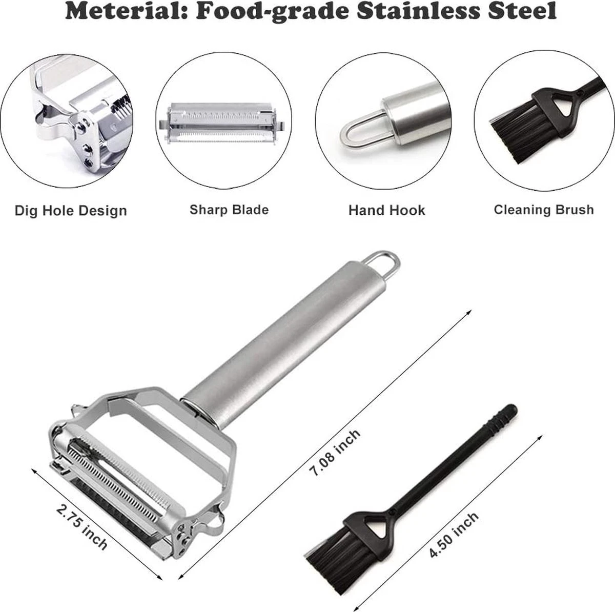 House Of Husk Dubbelzijdig Dunschiller - Julienne - Groenteschiller - Fruitsnijder 10 House Of Husk Dubbelzijdig Dunschiller - Julienne - Groenteschiller - Fruitsnijder - Afbeelding 10