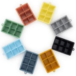 Blumtal IJsblokjesvorm - 2 X 6 IJsblokjes - Hoogwaardig Siliconen - 12 Stuks - 4,4 Cm - Ultimate Grey - Grijs / Geel -Merkloos Winkel 1200x1194 15