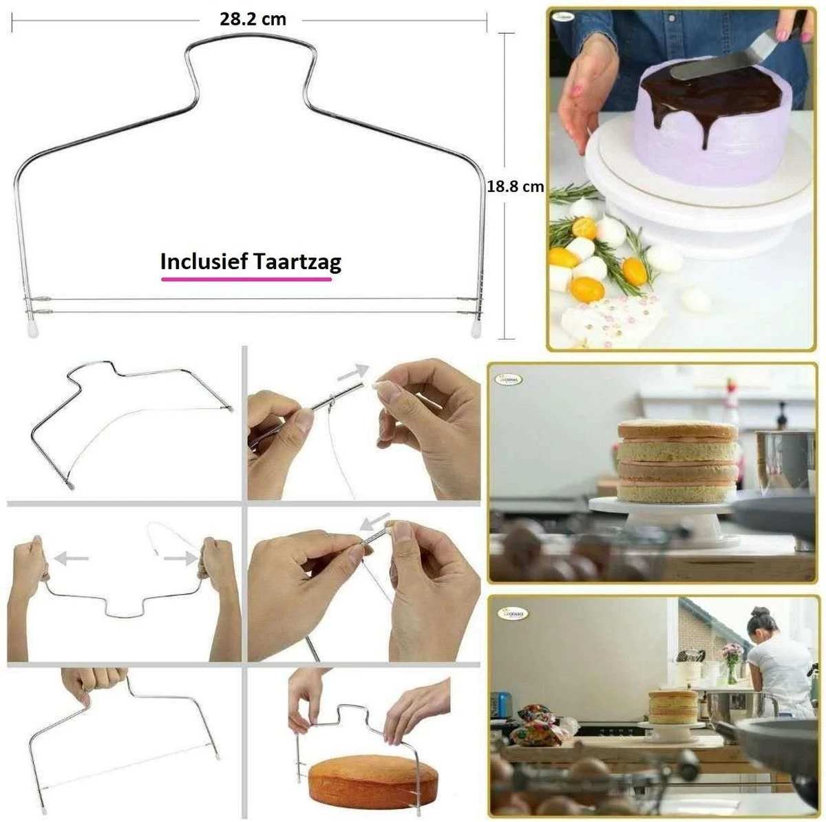 Taart En Cake Decoratie Set - 411 Delige - Taart Bakken Accessoires Set – Taartversiering - Draaiplateau - RVS Spuitmondjes 5 Taart En Cake Decoratie Set - 411 Delige - Taart Bakken Accessoires Set – Taartversiering - Draaiplateau - RVS Spuitmondjes - Afbeelding 5