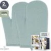 Ovenwanten Van Sophie Nordinn® - Ovenhandschoenen Nora (Mintgroen) - Ovenwanten 2 Stuks - Ovenwant Katoen
