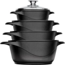 Smile 10 Delige Pannenset - Antiaanbaklaag - Vaatwasser Bestendig - Zwart 33 Smile 10 Delige Pannenset - Antiaanbaklaag - Vaatwasser Bestendig - Zwart -Merkloos Winkel 1200x1195 14
