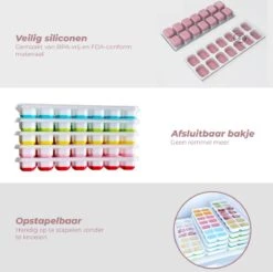 Roze - IJsblokjesvorm Siliconen Met Deksel - IJsvormpjes, Herbruikbaar - IJsblokjesmaker Zonder Morsen, BPA Vrij -Merkloos Winkel 1200x1195 26