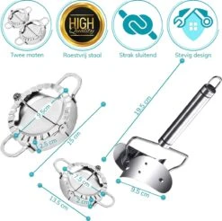 Qualisce Dumpling Maker - Ravioli Snijder - Deegroller - Rvs -Merkloos Winkel 1200x1195 31