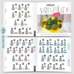 Int!rend 59-delige Spuitzakken Set Met 42 Genummerde RVS Spuitzakken, 2 Siliconenzakjes, 10 Spuitzakken, Reinigingsborsteltje, Decoratieve Spuit En Brochure -Merkloos Winkel 1200x1195 40