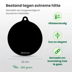 MoreCore Inductie Beschermer - Afdekplaat Voor Kookplaat - 5 Stuks - Inductie Mat - Onderzetter- Inductie Pannen - Hittebestendig Tot 240 ºC - Zwart -Merkloos Winkel 1200x1195 54