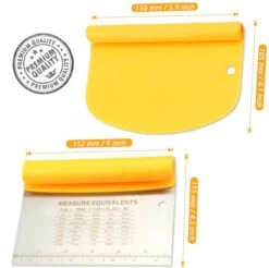 Homewell Deegschraper & Deegsteker | Pizza Mes - Groentesnijder - Deegsnijder - Cake & Taart Schraper - RVS -Merkloos Winkel 1200x1196 33