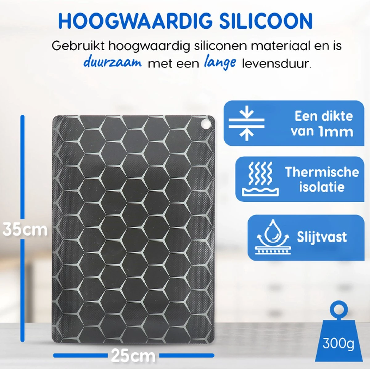 Dykemann® 4x Inductie Beschermingsmatten / Panbeschermers - Anti-slip & Bescherming Tot 240° - Kookplaat Beschermer - Inductie Matten - Zwart/Grijs 5 Dykemann® 4x Inductie Beschermingsmatten / Panbeschermers - Anti-slip & Bescherming Tot 240° - Kookplaat Beschermer - Inductie Matten - Zwart/Grijs - Afbeelding 5