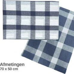 Theedoekenset Pisa - Glazendoeken - 70x50 - Set Van 2 - Geblokt - Gestreept - 100% Katoen - Glazendoeken -Merkloos Winkel 1200x1196 4