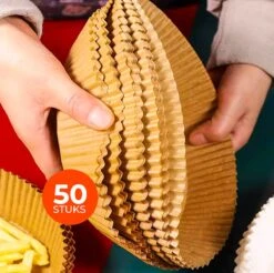 Merkloos Heteluchtfriteuse Wegwerpbakjes - 50 Stuks - 16cm - Geschikt Voor AirFryer Wegwerpbakjes - Bakpapier - Wegwerp Bakjes (50 Stuks!) - Wegwerppapier 50 Stuks - Bakjes - Bakpapier Rond - Cadeau Voor Man - Vrouw - Sinterklaas Cadeautjes - Mannen - Vrouwen -Merkloos Winkel 1200x1197 54
